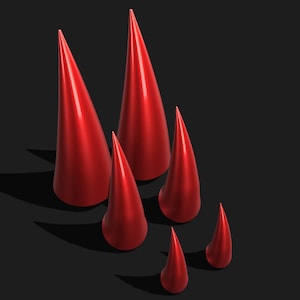 3D Printable Fantasy Cosplay Horns - Set of 3 Sizes STL Files