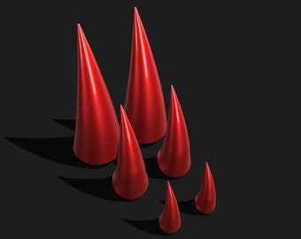 Chifres de Cosplay de Fantasia Imprimíveis em 3D - Conjunto de 3 Tamanhos (Arquivos STL)