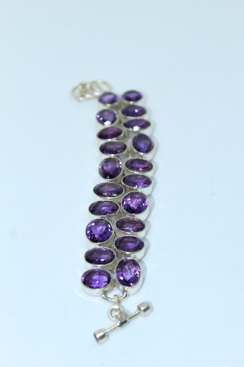 cut amethyst bracelet amethyst bracelet-amethyst silver bracelet-amethyst stone bracelet birth stone bracelet
