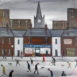 BRAND NEW Original Oil Painting Art On Board Signed Unique Collectable Street Scene Direct From The Artist