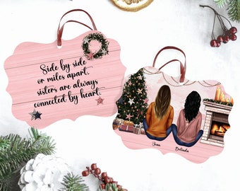 Personalized Sister Christmas Tree Ornament, makes a unique one of a kind Christmas gift to sister from sister 2025