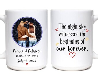Custom Couple Star Map - Personalized Night Sky, Special Date, Romantic Gift, Anniversary, Valentine's, Wedding Keepsake