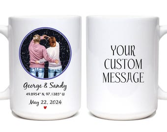 Custom Couple Star Map - Personalized Night Sky, Special Date, Romantic Gift, Anniversary, Valentine's, Wedding Keepsake