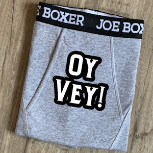 Hanukkah gift for him, Oh Vey, Funny Sexy Boxers, Mens Underwear, Husband, Boyfriend, Jewish Gifts image 2