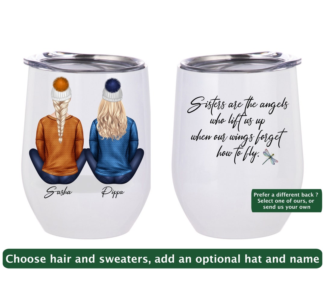 Personalized Sister Mug Wine Tumbler or Water Bottle, Makes a Great ...