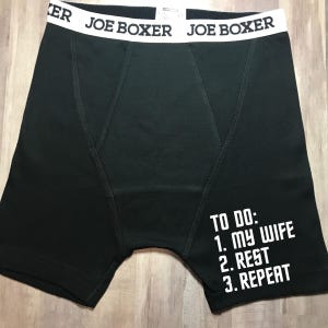 Valentine Gift for Him, Personalised "To do List" on Boxers with your name, Birthday Anniversary underwear gift for husband or boyfriend
