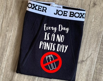 No Pants Day Boxer Briefs, Working from home, funny Covid Zoom Call underwear