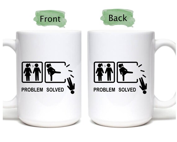 Divorce or breakup gift for her, Problem Solved Mug
