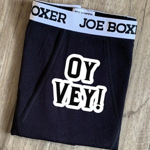 Hanukkah gift for him, Oh Vey, Funny Sexy Boxers, Mens Underwear, Husband, Boyfriend, Jewish Gifts image 1