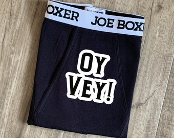 Hanukkah gift for him, Oh Vey, Funny Sexy Boxers, Mens Underwear, Husband, Boyfriend, Jewish Gifts