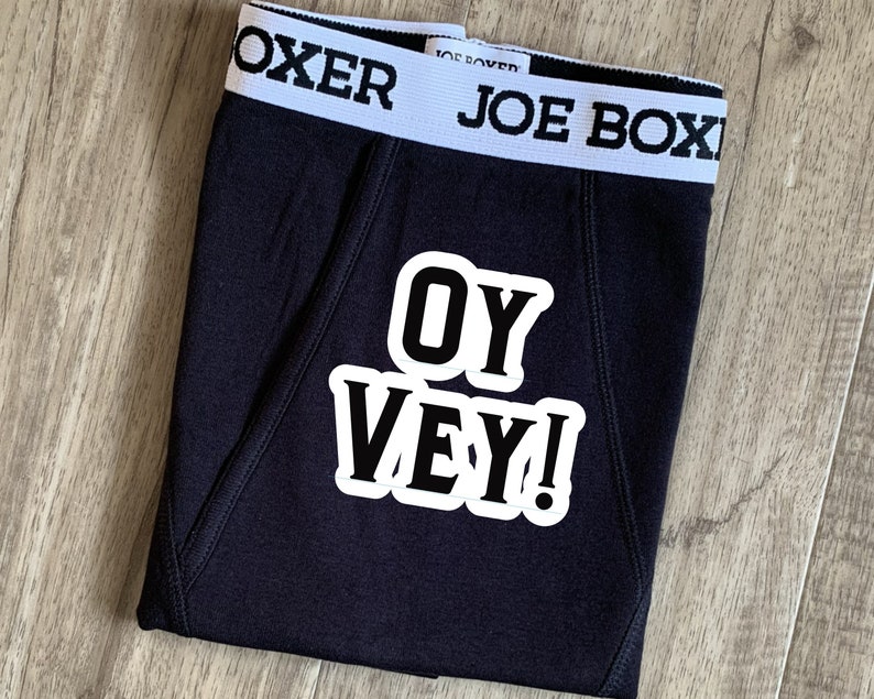 Hanukkah gift for him, Oh Vey, Funny Sexy Boxers, Mens Underwear, Husband, Boyfriend, Jewish Gifts image 1