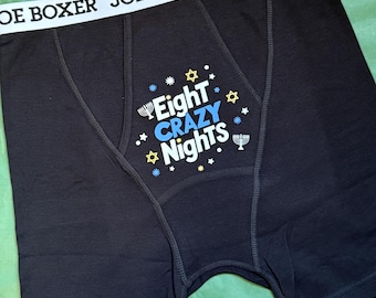 Hanukkah Gift, Eight Crazy Nights Underwear, Yiddish Jewish Gifts
