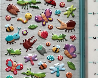 Stickers, bug stickers, insect stickers, kids stickers, childrens stickers, tiny stickers