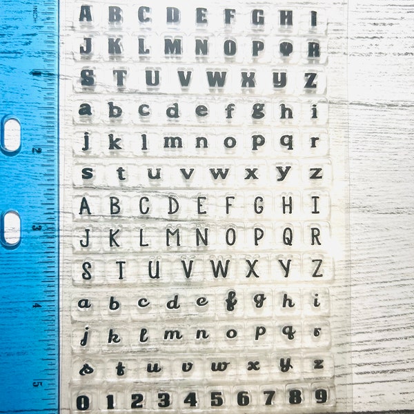 Clear Alphabet Stamps Etsy