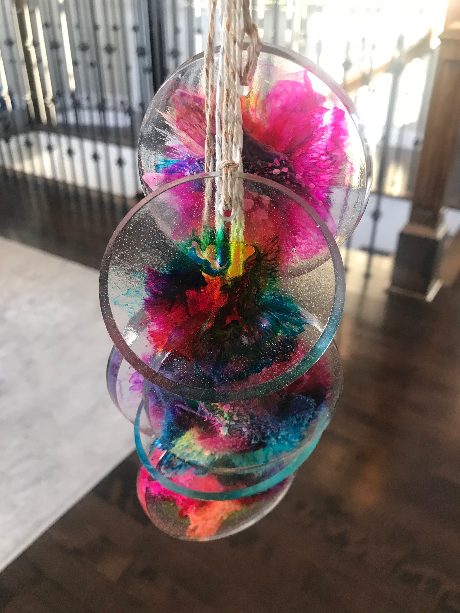 Resin art resin sun catcher window art ornament Etsy