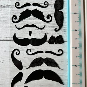 Moustache stickers, sticker sheet