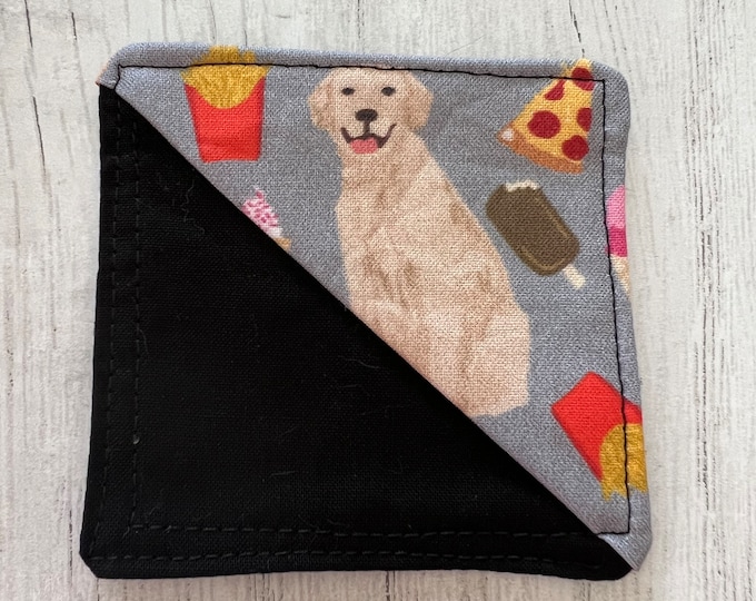 dog bookmark, golden retriever dog bookmark,  dog lover, gift,  fabric bookmark, pizza