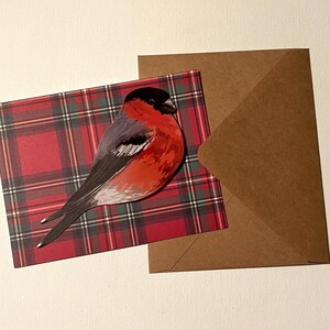 Carte de Noël oiseau, carte de Noël mère, carte Père Noël, vierge à l’intérieur