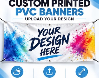 Outdoor Eyelet Banner PVC Printed Heavy Duty Custom Design PVC Banners Advertising Sign