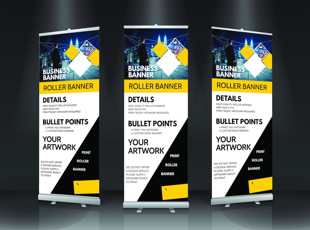 Roller Banner Personalised Roller Banner Printed Your Artwork Pop