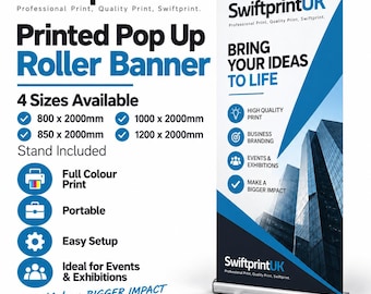Roller Banner Printed Your Artwork - Pop/Roll/Pull up Display Exhibition Stand
