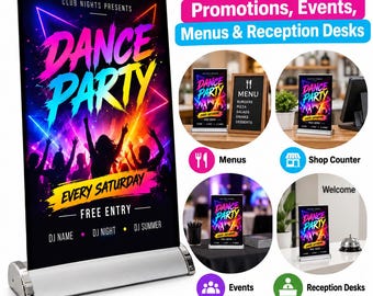 Mini Desktop Roller Banner Stand – Custom Printed A4, A3 Pull Up Display for Counters, Events & Promotions