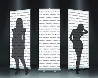 Roller Banner Logo Pop Up Display Stand - Backdrop Step and Repeat Your Design