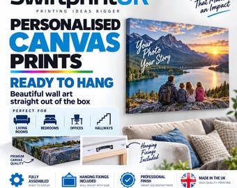 Premium Canvas Photo Print – Turn Your Favourite Picture into Beautiful Wall Art Ready to Hang
