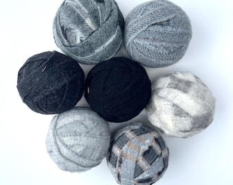 Mystery Neutral Wool Yarn: 250g Selvedge Strips for Rug Making