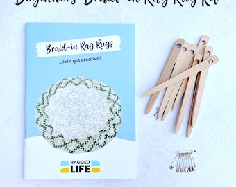 Braid-In Rag Rug Kit: Beginner DIY Rug Making Starter Set