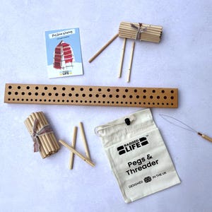 Rug Weaving Kit 50cm Peg Loom - DIY Cushions & Crafts - Easy for Beginners | Ragged Life