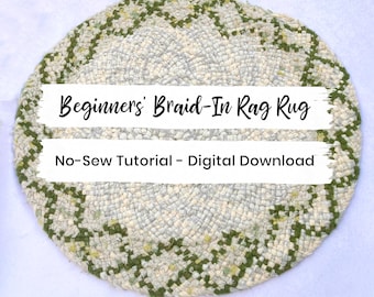 Braid-In Rag Rug Instructions: No-Sew PDF Guide (Digital Download)