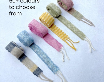 Recycled Wool Blanket Selvedge Strips for Rug Making | Pick Your Colours