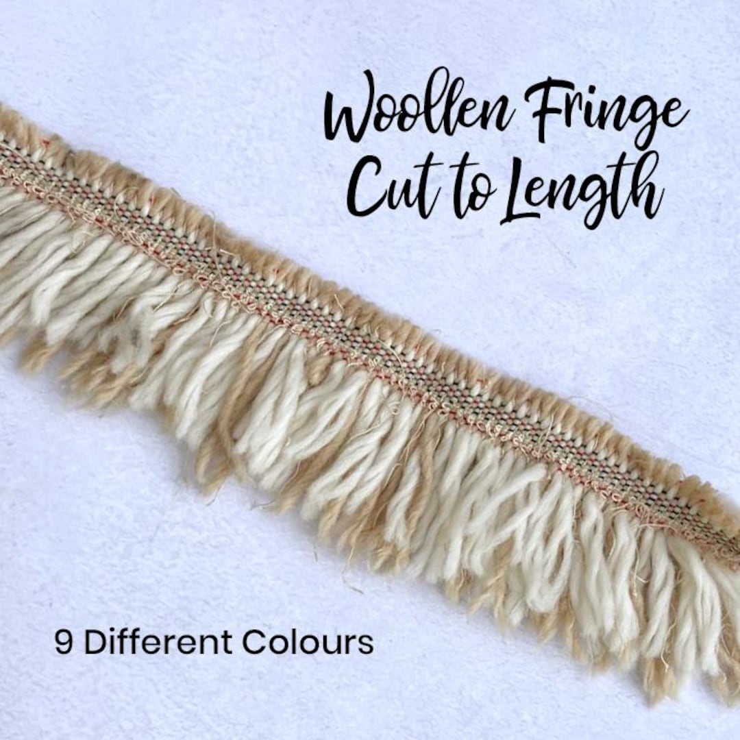 100% Wool Fringe Trim: Shaggy Craft Edging - Selvedge Strips From the ...