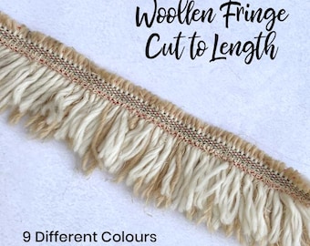 100% Wool Fringe Trim: Shaggy Craft Edging - Selvedge Strips from the British Mills