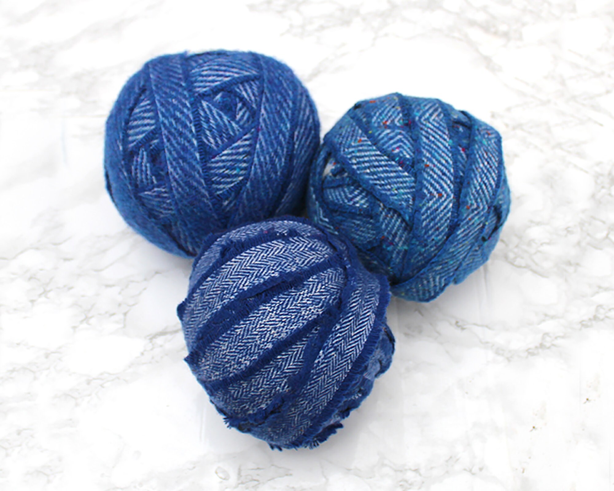 100% Wool Rag Rug Blanket Yarn Selvedge Edge Strips (blues) - Etsy