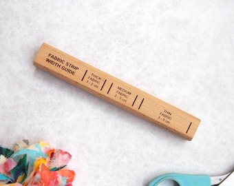 Wooden Rag Rug Cutting Gauge: Fabric Strip Tool for Proggy, Proddy Mats