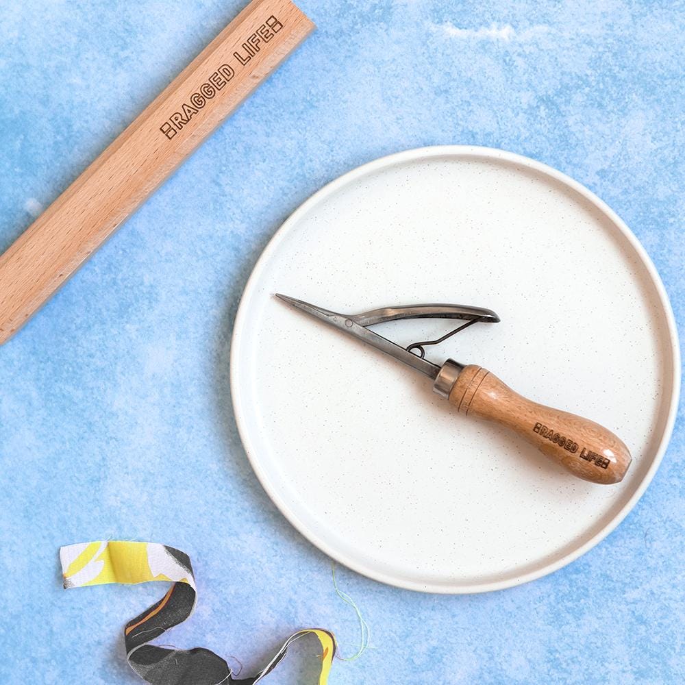 Toothbrush Rag Rug Tools Rag Rug Tool Set – Wooden Cutting Gauge & Spring Tool Bodger - Etsy
