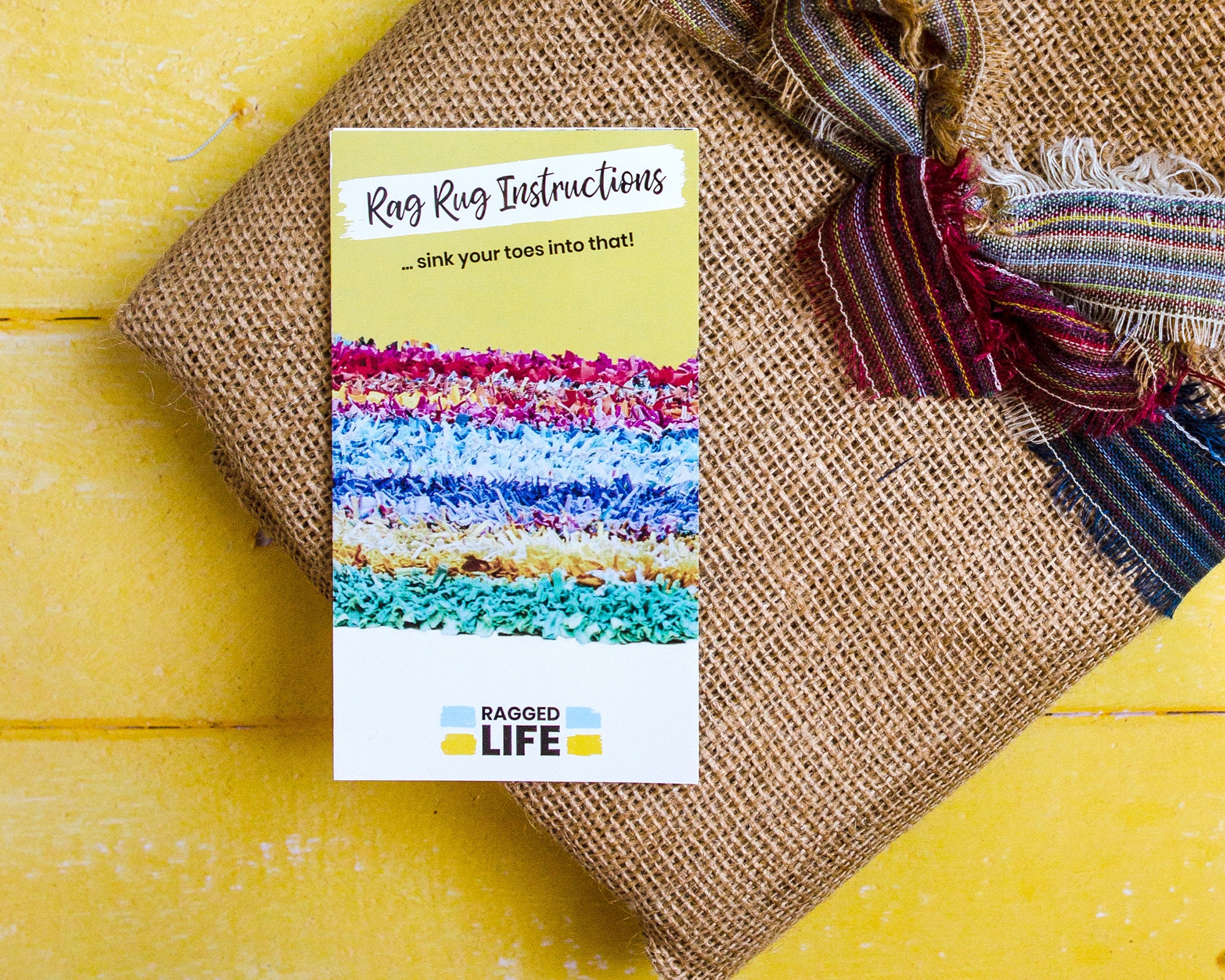 Rag Rug Hessian 100 X 60cm Etsy UK