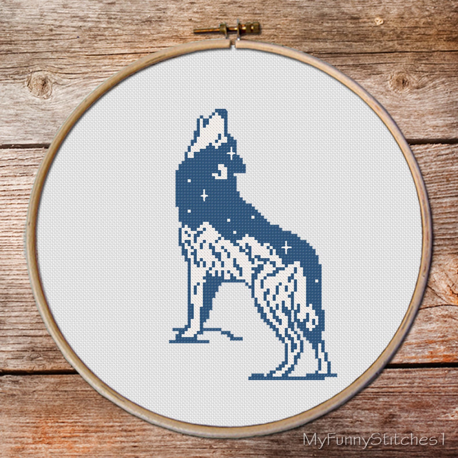 Cross Stitch Pattern Wolf Cross Stitch pattern keeper of the Etsy
