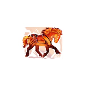 Wild Horse Islands Roblox Monarch Percheron Equine Fantasy Art Impression numérique 8.5x11 Imprimable Printemps Pâques Décoration Murale Décor Papillon