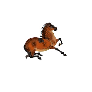 Elegante Chinese paard kaart ontwerp digitale download. PNGs verjaardagsuitnodiging elektronische papierloze afdrukbare stationaire decor maken van paarden