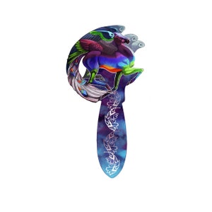 Fantasy Bookmark Horse Goddess Purple Peacock Digital Download 8.5x11 Printable Gift Literature Reader Birthday Party Favor