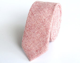 Warm Pink Wool Tie,Personalized Wedding Tie,Mens Wool Necktie,Mens Grooming,Personalized Wedding Tie,Party Ties,Mens Gifts