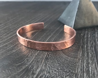 Brazalete de cobre martillado, 5/16"