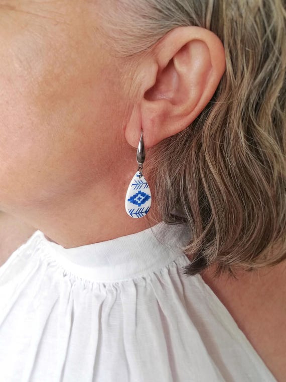 MIKONOS - Polymer clay earrings