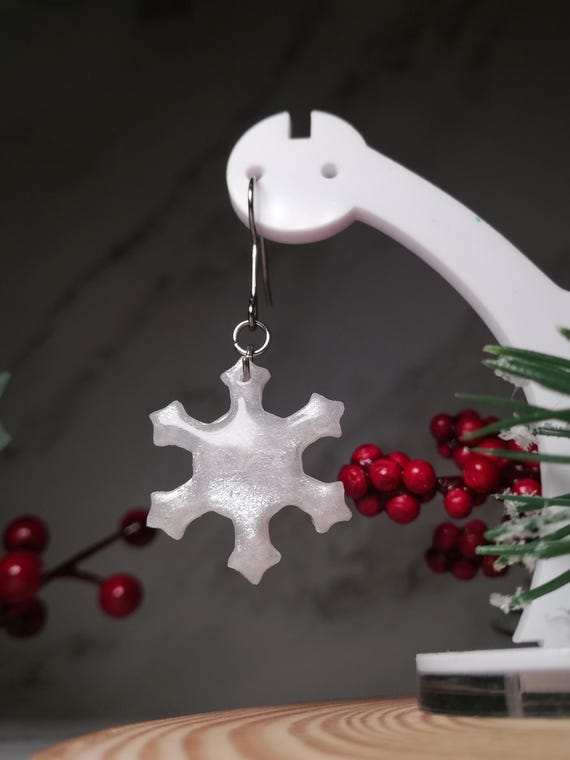 SNOWY - Polymer clay earrings