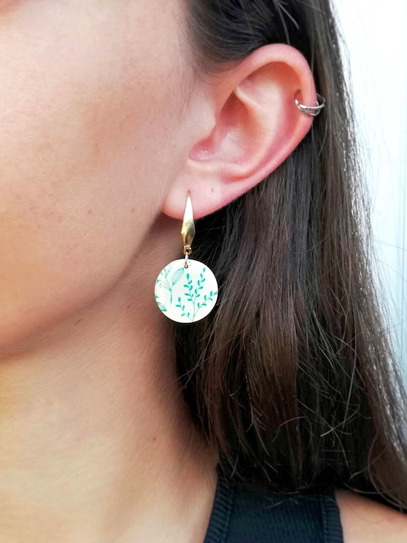 GOLD - Polymer clay earrings