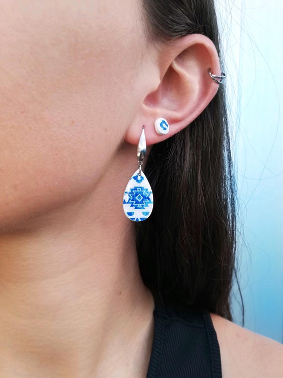 MIKONOS DUO - Polymer clay earrings