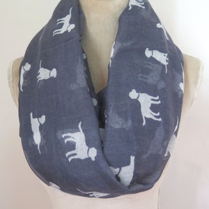 Gray Labrador Retriever Dog Print Infinity / Long Women&#39;s Scarf Gift Ideas